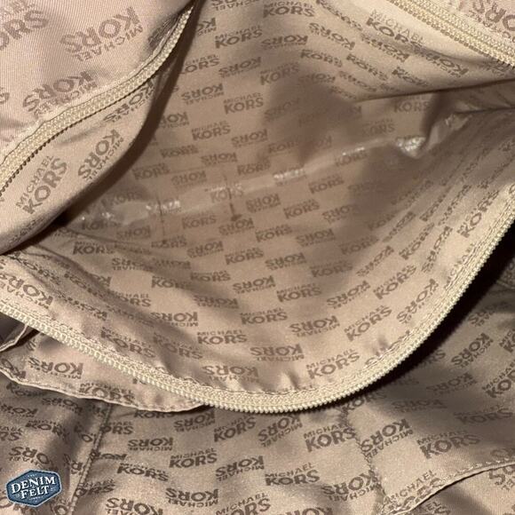 Michael by Michael Kors Maroon Cross Grain Leather Jet Set Tote/ Shoulder Purse - Picture 12 of 15